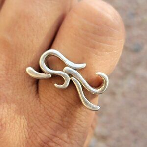 Stunning signed SEZGIN marked 925 sterling silver abstract modernist swirl weigh